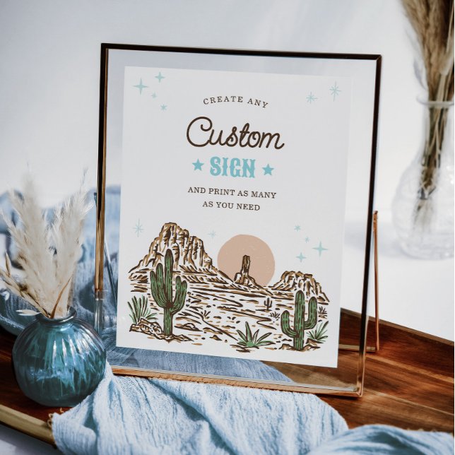 Western Cowboy Boy Baby Shower Custom Sign (Creator Uploaded)