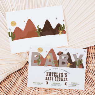 Western Cowboy Boy Baby Shower  Invitation