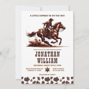 Western Cowboy Boy Baby Shower Invitation