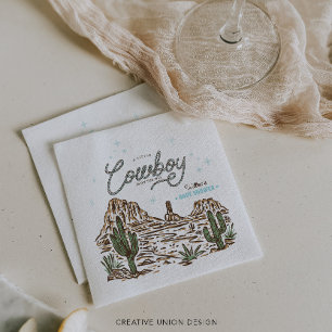 Western Cowboy Boy Baby Shower Napkin