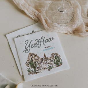 Western Cowboy Boy Baby Shower Napkin