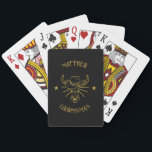 Western Cowboy Bull Skull Logo Black Groomsmen Playing Cards<br><div class="desc">Personalised gifts for groomsmen with western cowboy theme. Decorated with cowboy hat with vintage western font. Text and colour are editable using the Design Tool to fit your occasion. Get this customise gift for wedding,  bachelor party,  engagement party or any other special occasions.</div>
