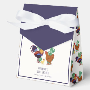 Western Cowboy Cactus Rooster Chicken Baby Shower  Favour Box