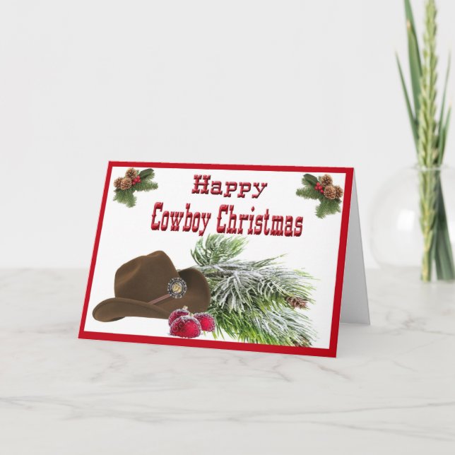 Western Cowboy Christmas Card (Front)