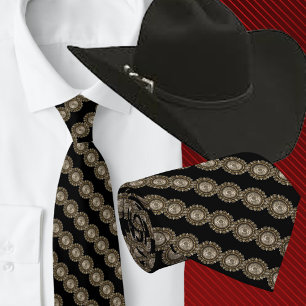 Western Cowboy Conchos Tie