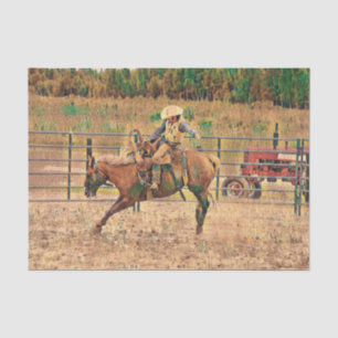 Western Cowboy Country Horse Riding Tissue Paper