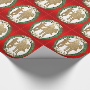 Western Cowboy Cowgirl Horse Holiday Gift Wrap