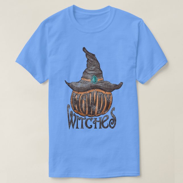 Western Cowboy Cowgirl Howdy Witches  T-Shirt (Design Front)