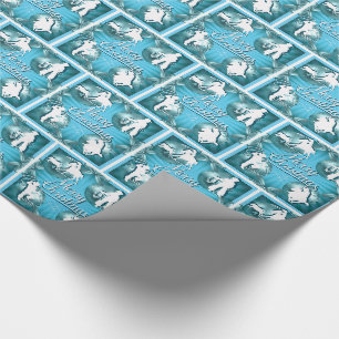 Western Cowboy Cowgirl Roping Christmas Gift Wrap