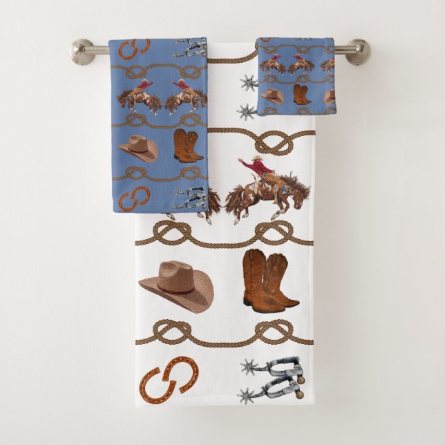 Western Cowboy Essentials  Bath Towel Set (Insitu)