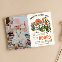 Western Cowboy First Rodeo 1st Birthday Photo