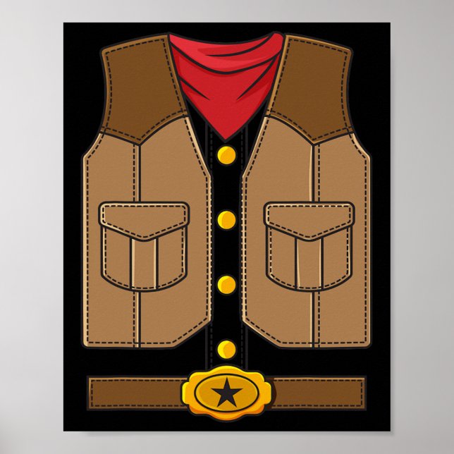 Western Cowboy Halloween Boys Kids  Poster (Front)