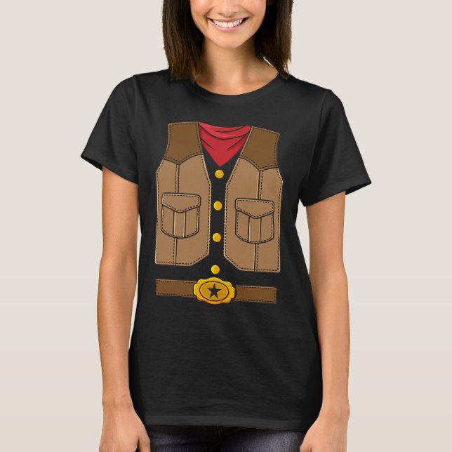 Western Cowboy Halloween Boys Kids  T-Shirt (Front)