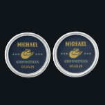 Western Cowboy Hat Elegant Personalised Groomsmen Cufflinks<br><div class="desc">Personalised gifts for groomsmen with western cowboy theme. Decorated with cowboy hat with vintage western font. Text and background colour are editable using the Design Tool to fit your occasion. Get this customise gift for wedding,  bachelor party,  engagement party or any other special occasions.</div>