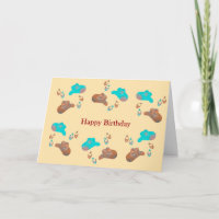Western Cowboy Hats and Bandanas Birthday Card