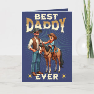 Western Cowboy Horse Child Happy Father's Day 2 Card