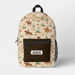 Western Cowboy Kids Personalised Backpack