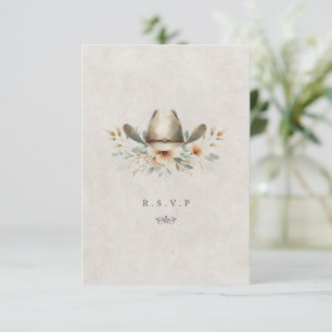 Western cowboy meal choices RSVP Card