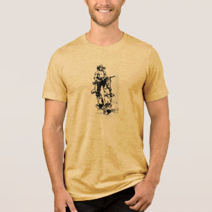 Western cowboy riding a horse T-Shirt Tri-Blend Shirt