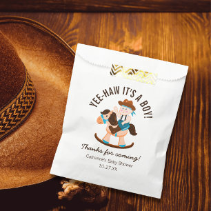 Western Cowboy Rocking Horse Boy Baby Shower  Favour Bags