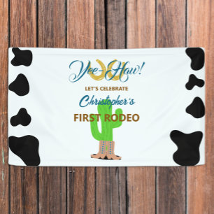 Western Cowboy Rodeo Birthday Banner