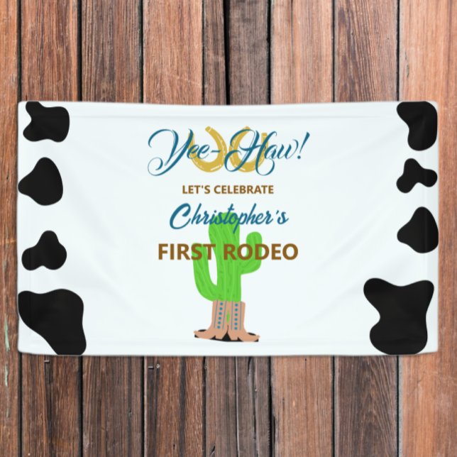 Western Cowboy Rodeo Birthday Banner (Creator Uploaded)