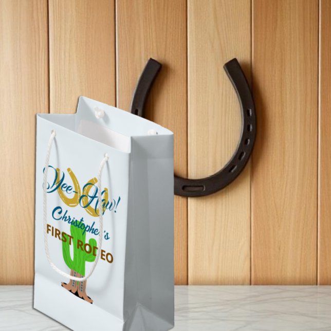 Western Cowboy Rodeo Birthday Small Gift Bag (Creator Uploaded)