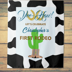 Western Cowboy Rodeo Birthday Tapestry