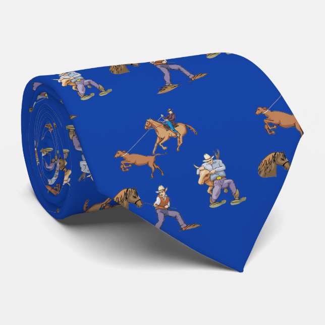 Western Cowboy Rodeo Ranch Necktie (Rolled)
