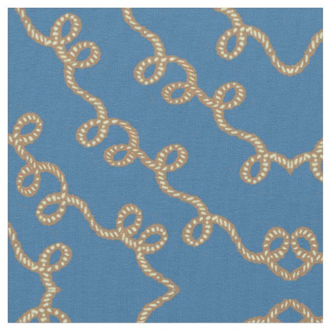 Western Cowboy Rope Lasso Print Fabric (Close Up)