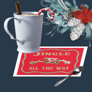 Western Cowboy Spurs Jingle All The Way Napkin