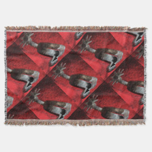 Western Cowboy Spurs Throw Blanket