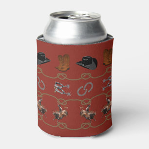Western Cowboy Theme Can Cooler
