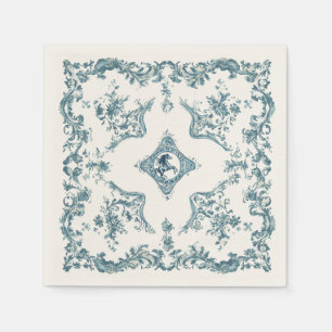 Western Cowboy Toile de Jouy Bandanna Design Horse Napkin