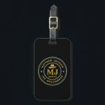 Western Cowboy Vintage Monogram Best Man Groomsmen Luggage Tag<br><div class="desc">Personalised gifts for groomsmen and best man with western cowboy theme. Decorated with cowboy hat with vintage western font. Text and colour are editable using the Design Tool to fit your occasion. Get this customise gift for wedding,  bachelor party,  engagement party or any other special occasions.</div>