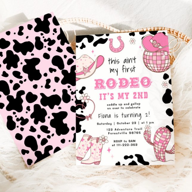 Western cowgirl 2nd Rodeo Birthday party Invitation (Creator Uploaded)