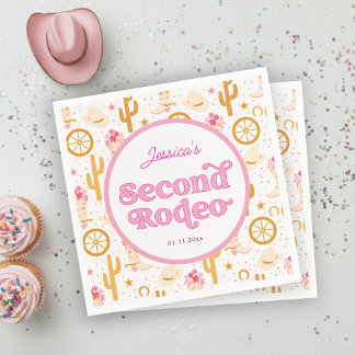 Western Cowgirl 2nd Rodeo Birthday Party Napkin