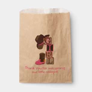Western Cowgirl Baby Shower Favour Bag