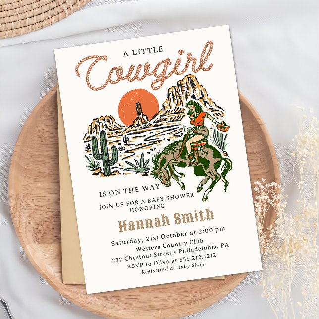 Western Cowgirl Baby Shower Invitation (Creator Uploaded)