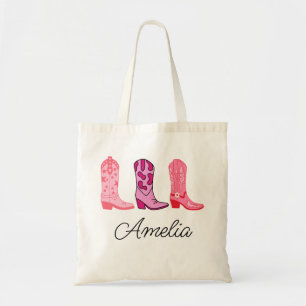Western Cowgirl Bachelorette Tote Bags, Custom Bri Bag