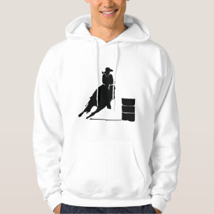 Western Cowgirl Barrel Racing Rider Rodeo Horse Ri Hoodie