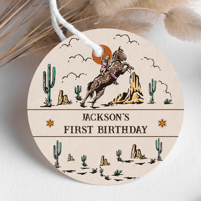Western Cowgirl Birthday Party Favour Tags (Creator Uploaded)