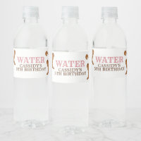 Western Cowgirl Birthday Party Water Bottle Label