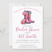 Western Cowgirl Boots and Flowers Bridal Shower