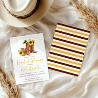 Western Cowgirl Boots and Sunflowers Bridal Shower