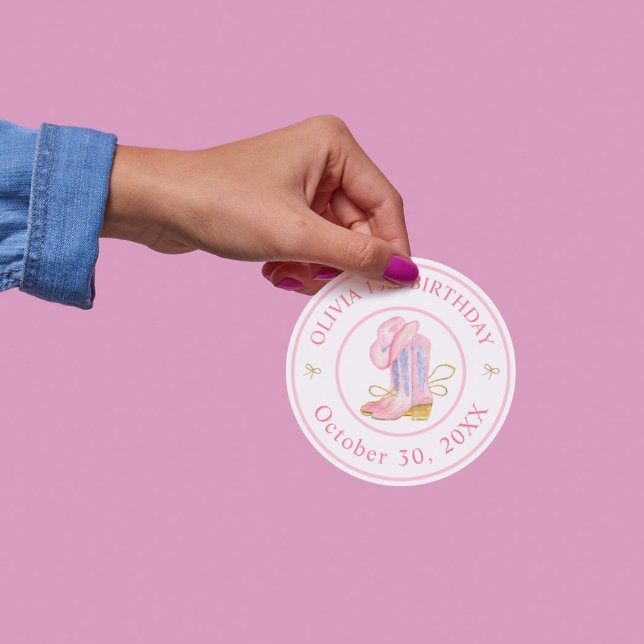 Western Cowgirl Coquette Birthday Sticker (Creator Uploaded)