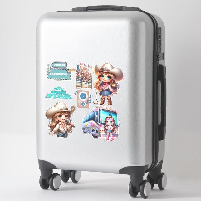 Western Cowgirl Country Music Star Custom (Suitcase)