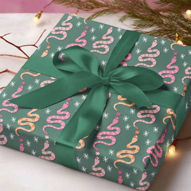 Western Cowgirl Desert Snakes Pattern Wrapping Paper (Creator Uploaded)