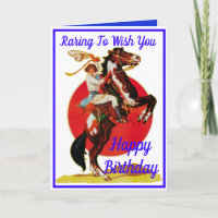 Western Cowgirl Horse Happy Birthday