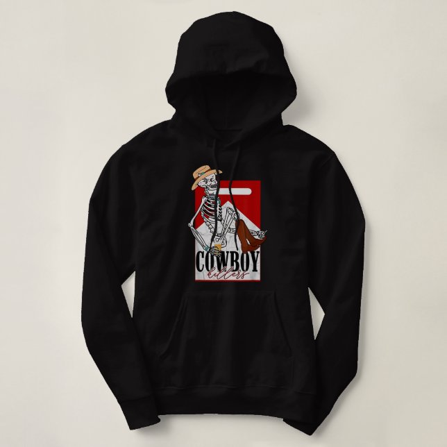 Western Cowgirl Horse Rodeo Punchy Cowboy Killers  Hoodie (Design Front)